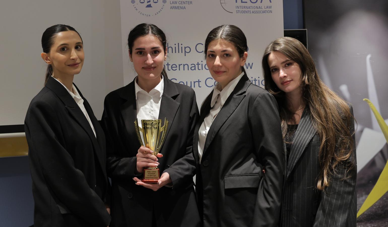 The Russian-Armenian University team won the national round of the moot court competition this year.