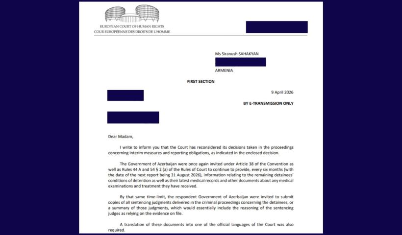ECHR obliges Azerbaijan to provide prisoners' verdicts by August 31