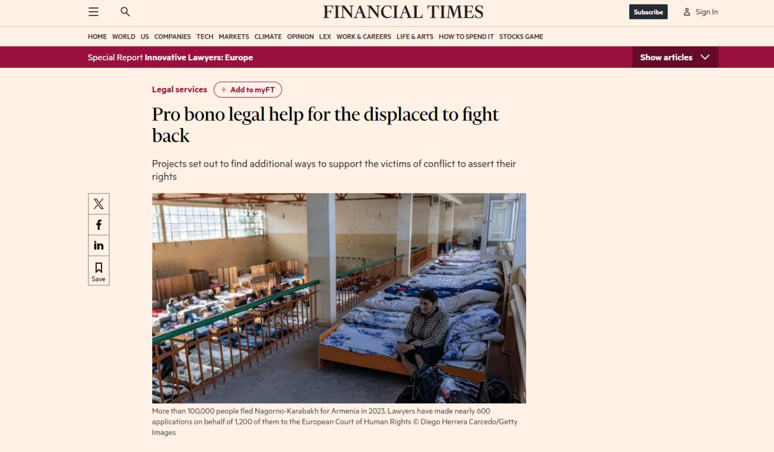 Financial Times Covers the Activities of the International and Comparative Law Center
