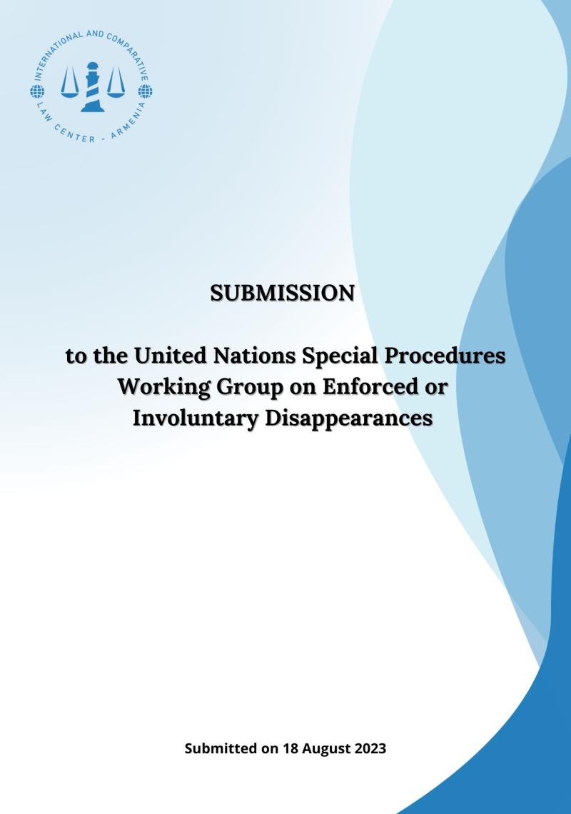 Report to the United Nations Working Group on Enforced Disappearance